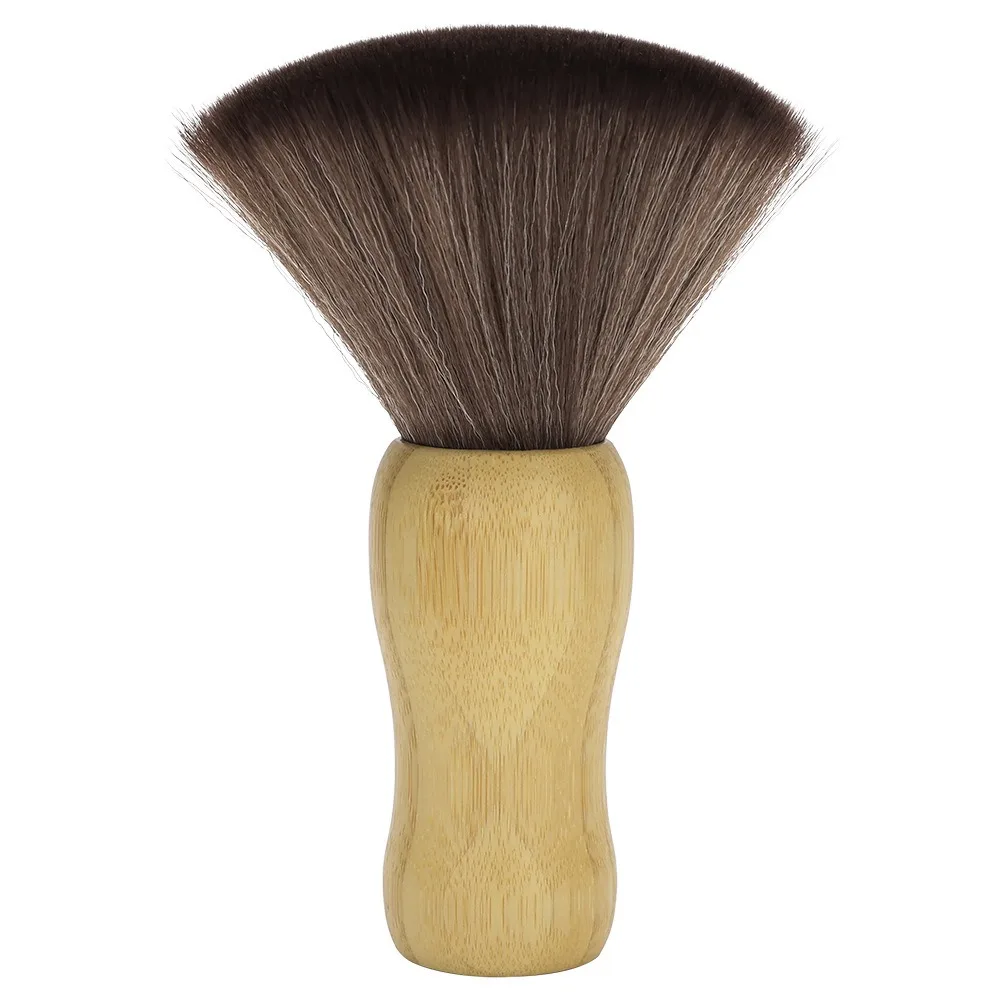 Soft Brush Neck Duster Brush Anti-Static Professional Hair Cutting Cleaning Brush Wooden Handle Special Cleaning