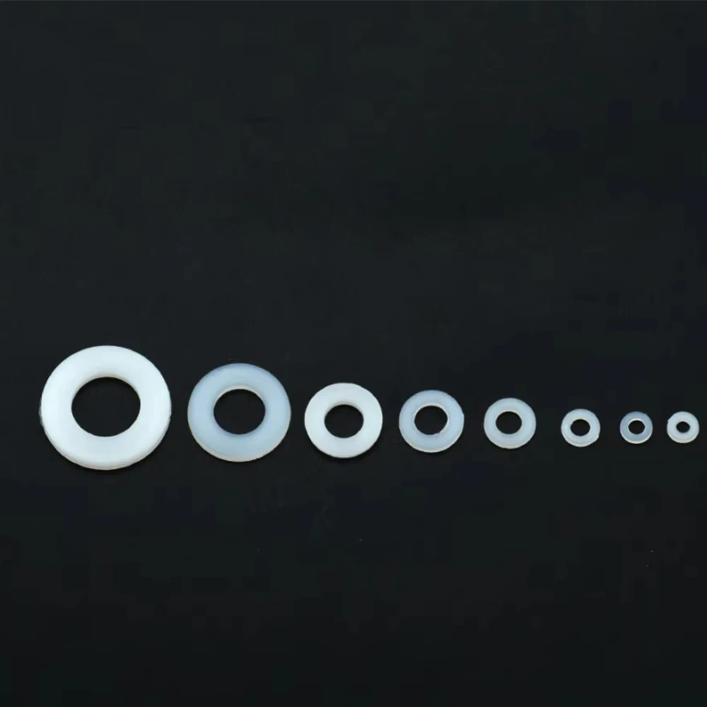 10-100Pcs White Shock Silicone Washer M8~M36 Sealing Ring Waterproof Flat Gasket High-temperature Resistant Sealing Gasket