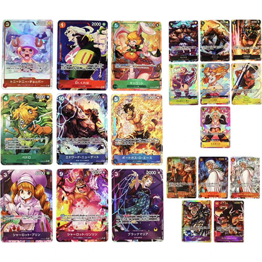 

New Anime TCG OPCG 08 Collection Card Portgas D Ace Nami Kaidou Yamato Refractive Color Flash Card Textured Child Gifts Toy