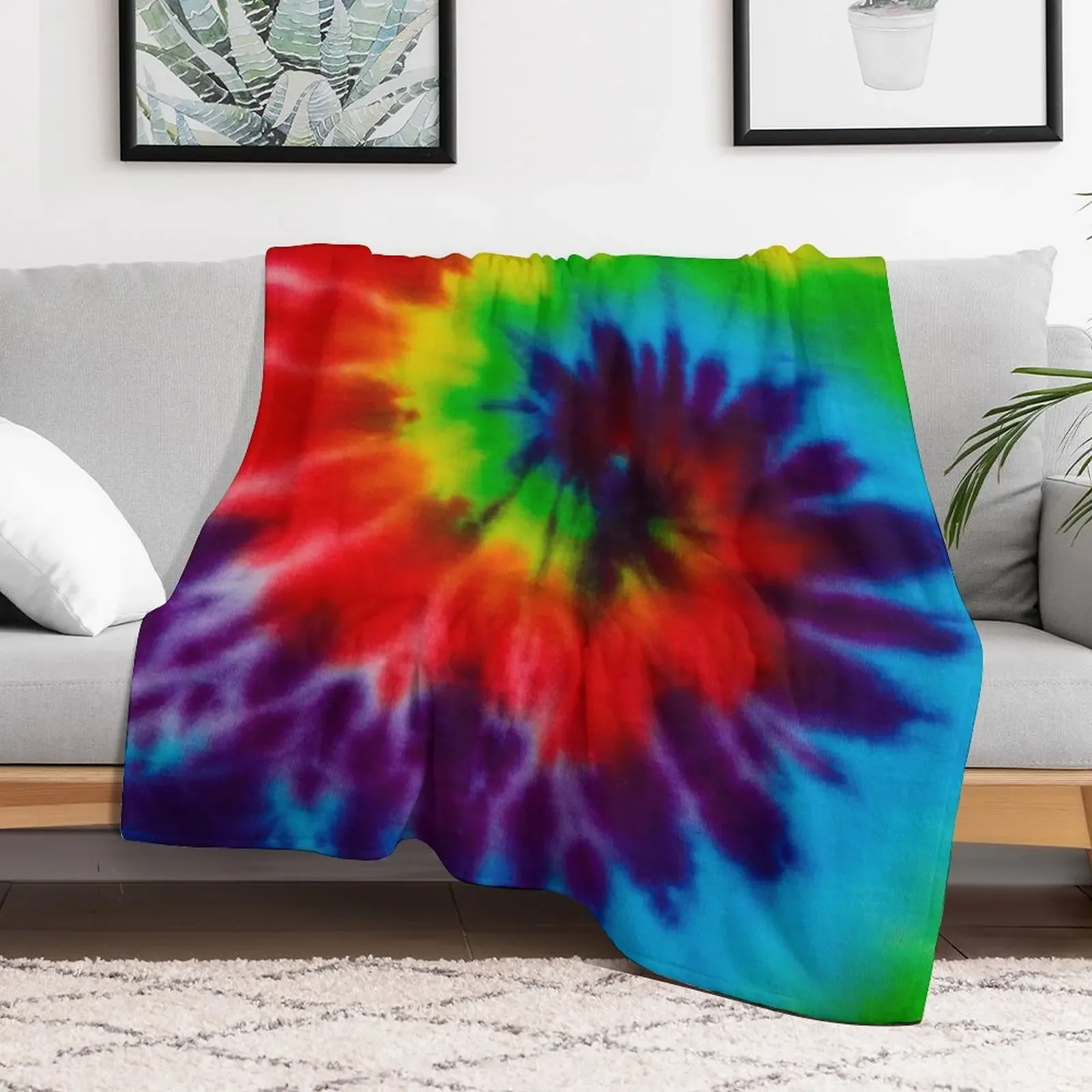 New Tie dye rainbow multi color splash pattern Throw Blanket Thin Sleeping Bag Blankets