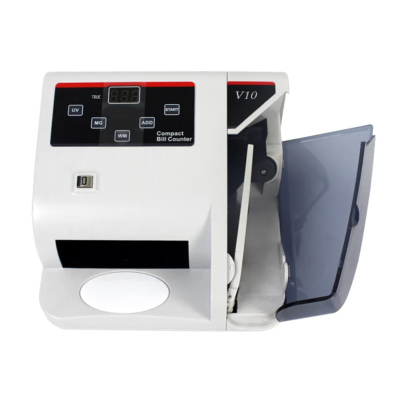 Pratico contatore di note Rilevatore di note finte V10 Macchina per il conteggio dei soldi portatile Rilevamento di note bancarie finte Contatore di denaro