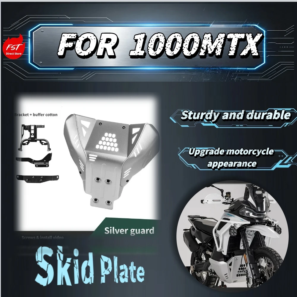For 1000MT Motorbike Chassis Guard Plate Hollow Heat Dissipation Design Anti-Collision Engine Protection Cover With Mount Parts