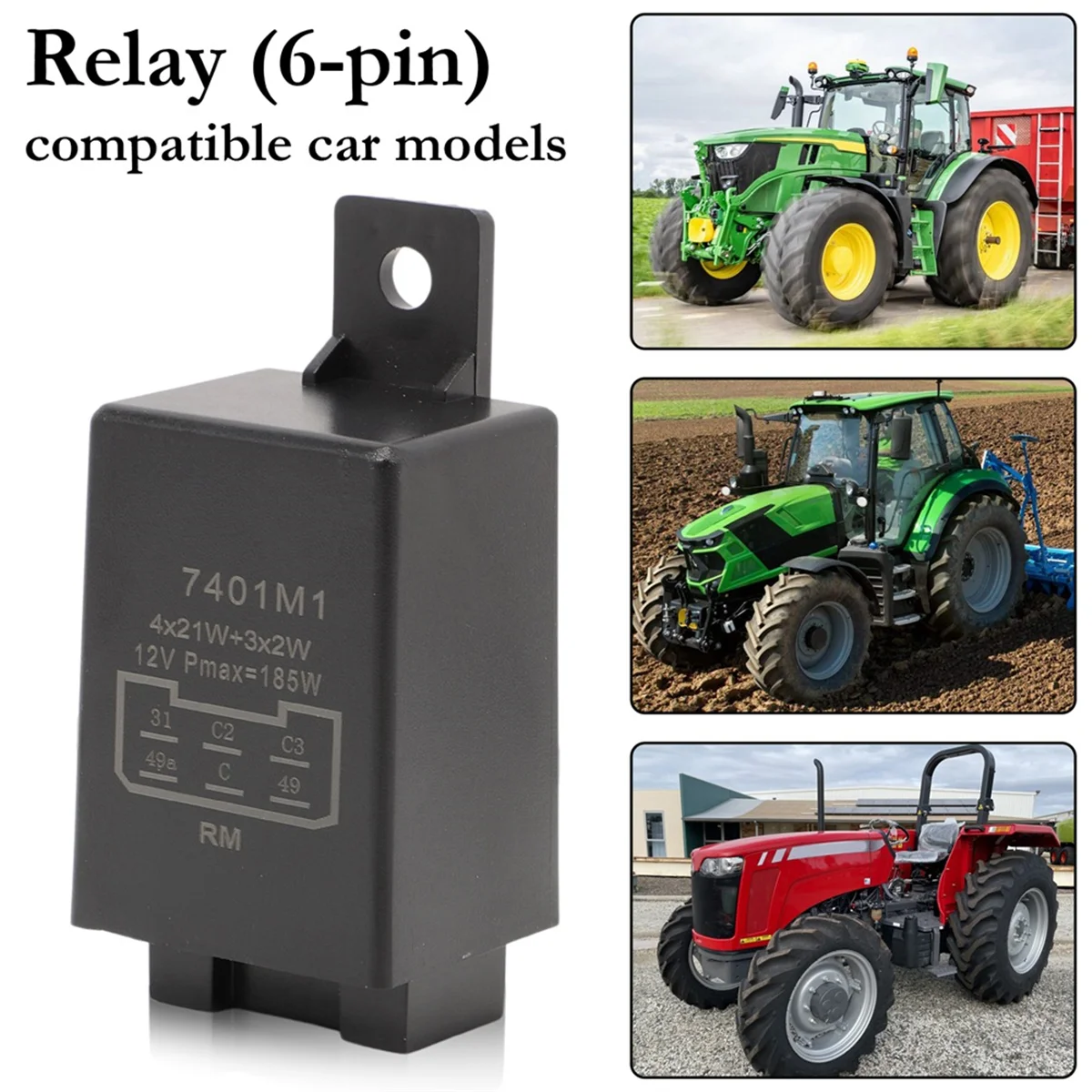 

Car Accessories Flasher Relay Tractor Indicator Relay 12V 21W 335200160 for Trac