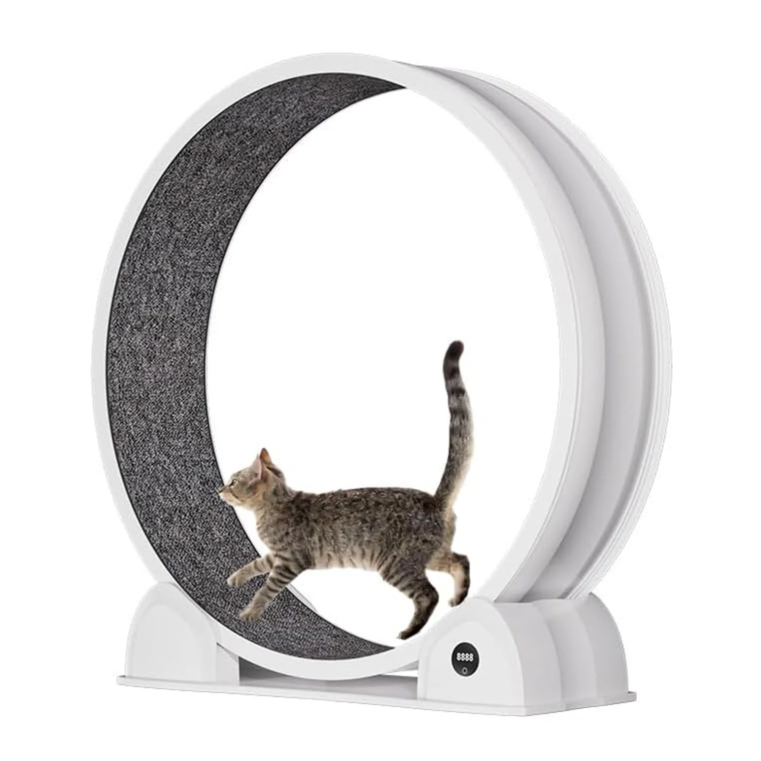 Kattenoefenwiel 45" grote loopband voor binnenkatten Stil loopwiel met slimme stappenteller voor hardloopwandeltraining