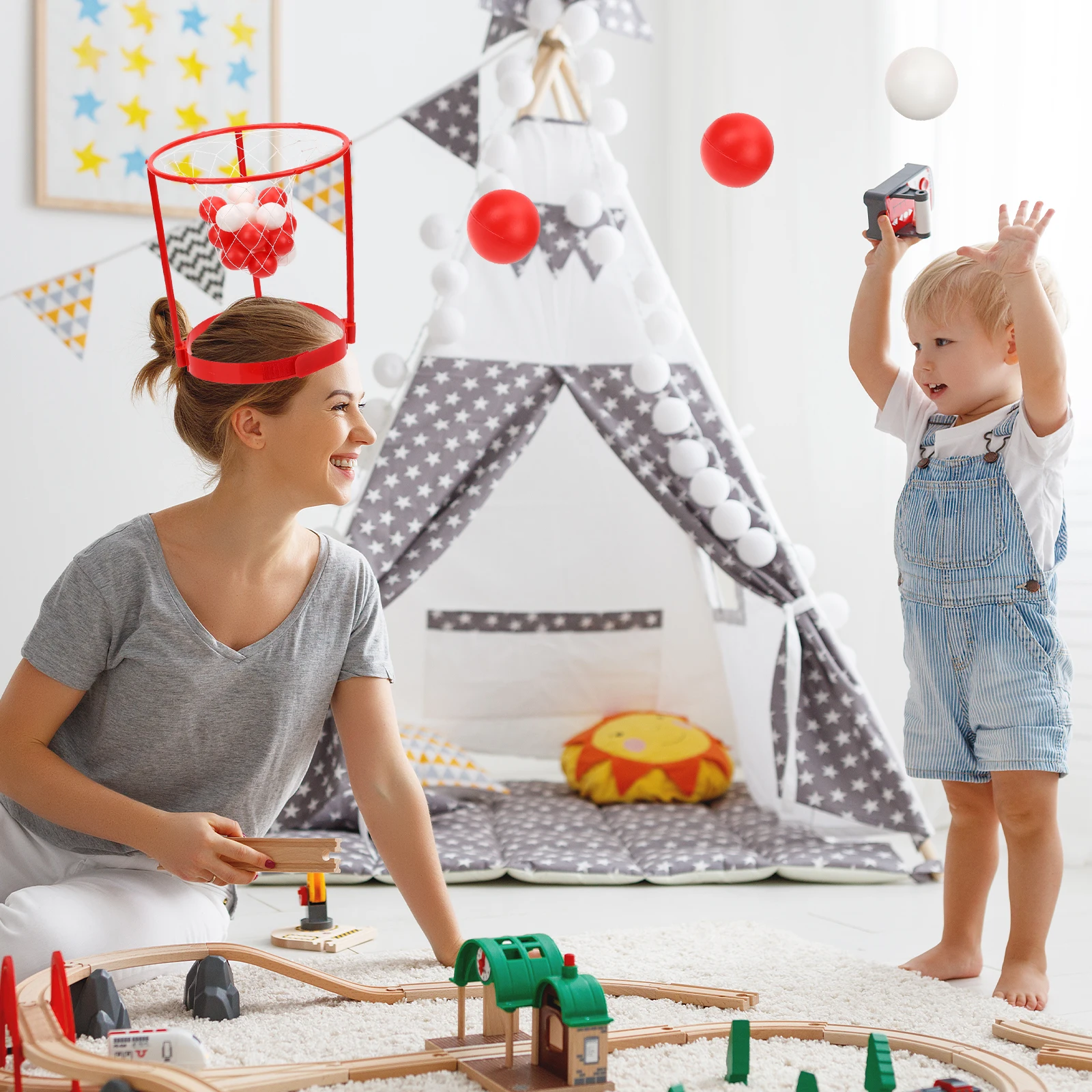

Headwear Basketball Toy Kids Child Interactive Plaything Reusable Party Family Gathering School Contest EducationalToy