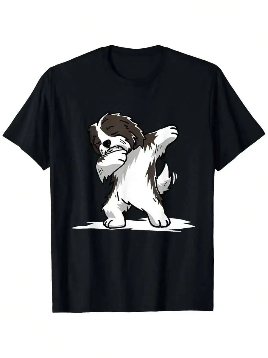 Funny Dabbing Havanese Dance Graphic T-Shirt - 100% Cotton Relaxed Fit Unisex Tee With Slight Stretch, Black Casual Short Sleeve  100% Cotton Trendy Y2K Short-Sleeve Tee-Soft, Quick-Drying, Moisture-Wicking, Great Gift for Christmas or Halloween.