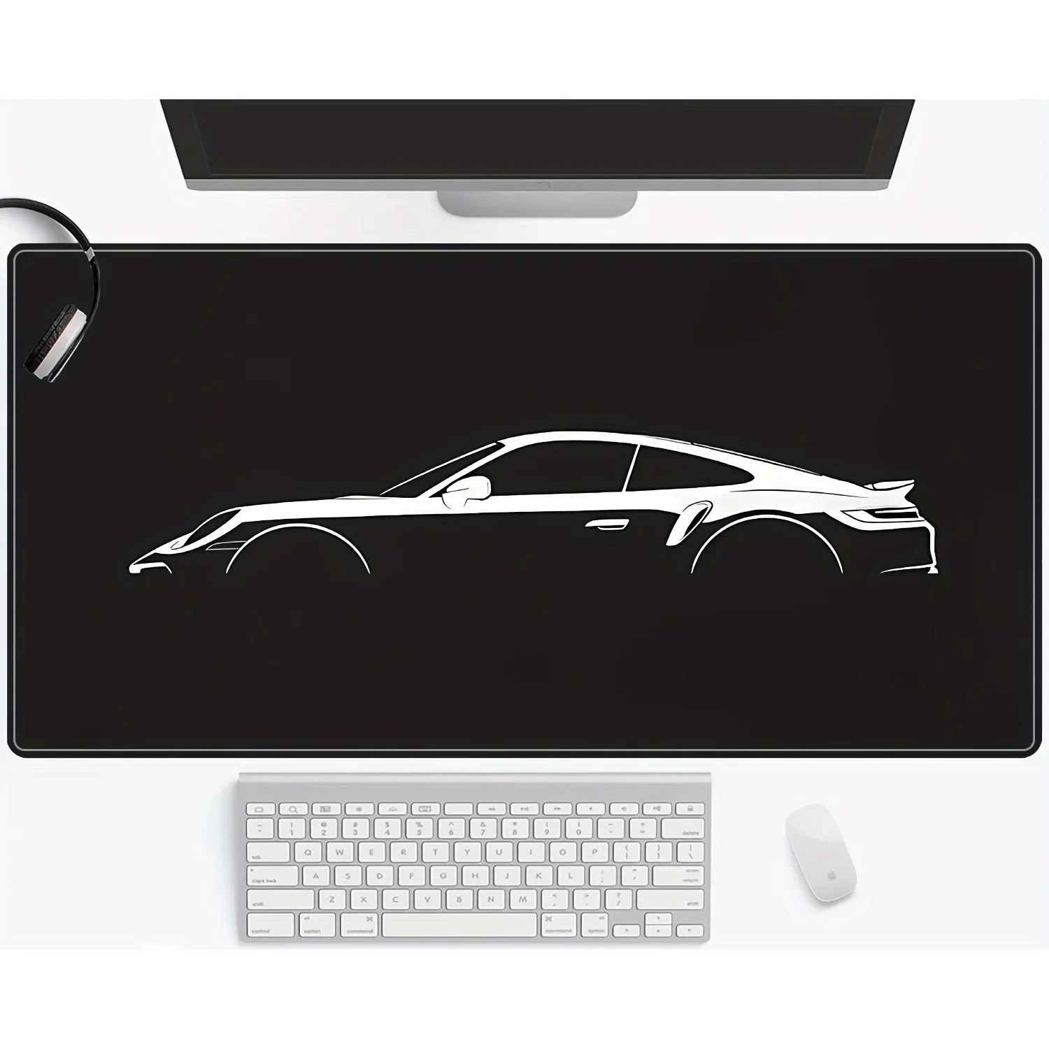 PORSCHE 911 Large Size Anti-slip Rubber Mouse pad XXL Computer Gaming Accessories Keyboard Desktop Decorations Mat for Offices