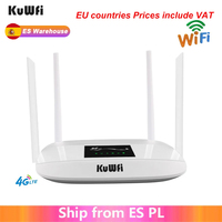 4G LTE WiFi Router Unlocked 300Mbps Broadband 4 External Antennas Wifi Mobile Hotspots CPE with SIM Slot 4 LAN Ports 32 Users