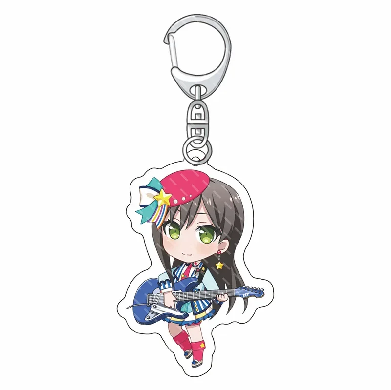 Anime Figure Yuri Ushigome Toyama Kasumi Hanazono Tae Key Ring Personality Acrylic Key Chains Model Plate Anime Peripherals