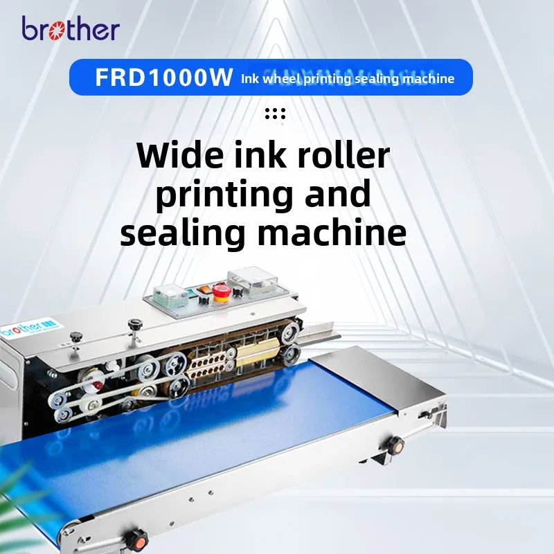 LMM widening automatic continuous sealing machine stainless steel food sealing machine commercial ink wheel sealing machine