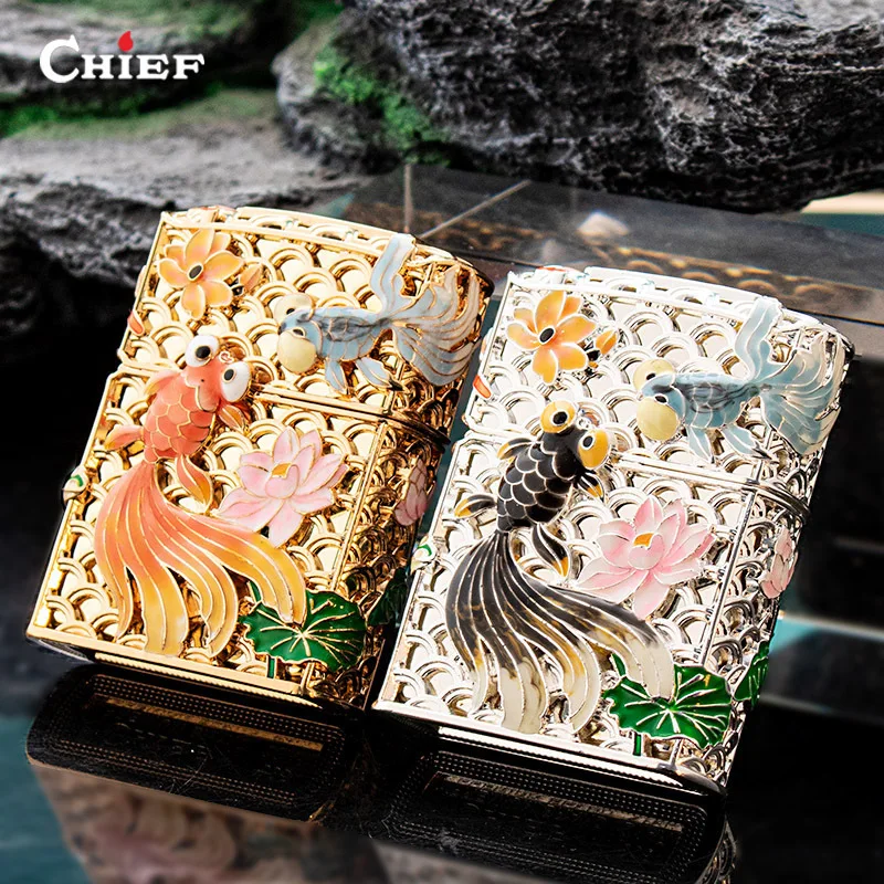 

CF1373J Gold Jade Full Hall Painted Thickened Armor Lighter Luxury Blind Box Gift for Collectors Bulk Order