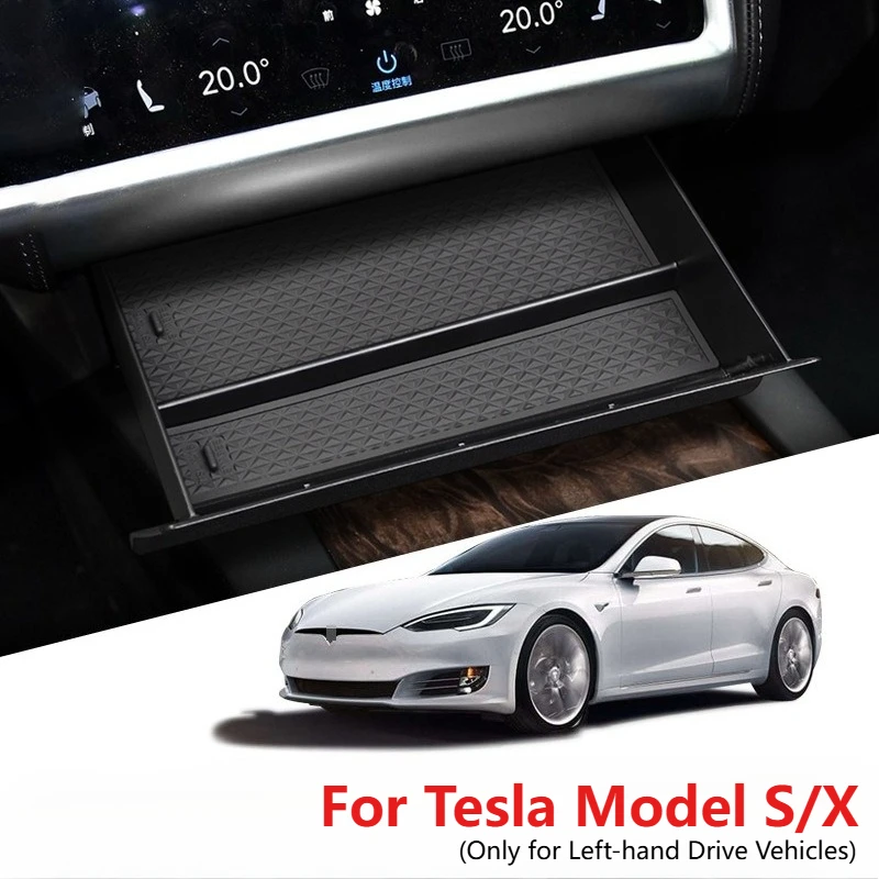 

Car Central Control Storage Box Compartment Drawer Organizer For Tesla Model S/X Left-hand Drive