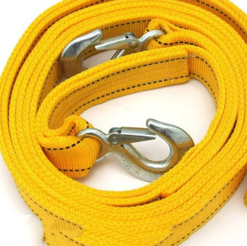 Hot Sale 5 Ton 4 Meter Tow Rope For Truck Snatch Strap Off-road Towing Ropes Trailer Winch Cable Belt Car Traction 1pc