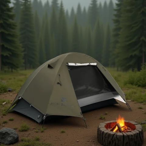 MOBI GARDEN Tenda da campeggio per zaino in spalla impermeabile antipioggia escursionismo protezione solare rivestita in argento facile da montare