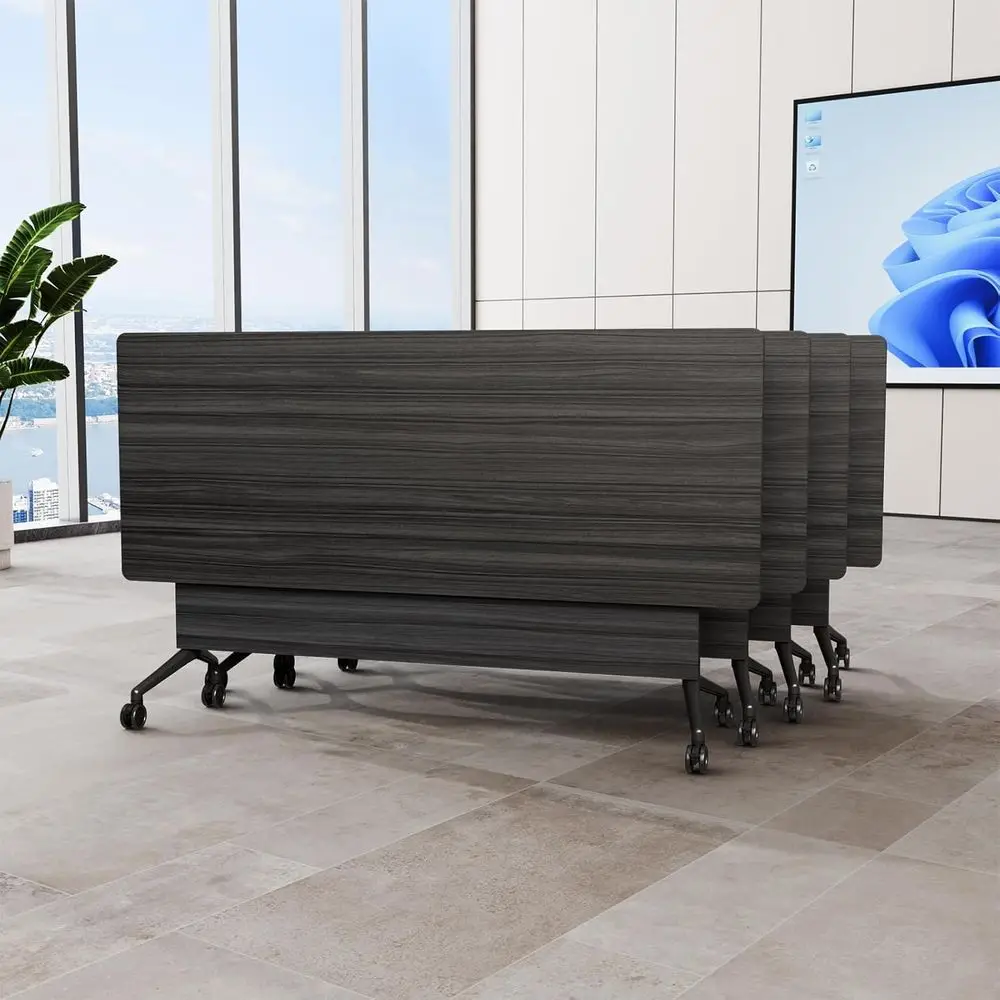 

Double Pack Mobile Seminar Tables with Wheels, 47.2 Inch, Ideal for Conference and Classroom Use