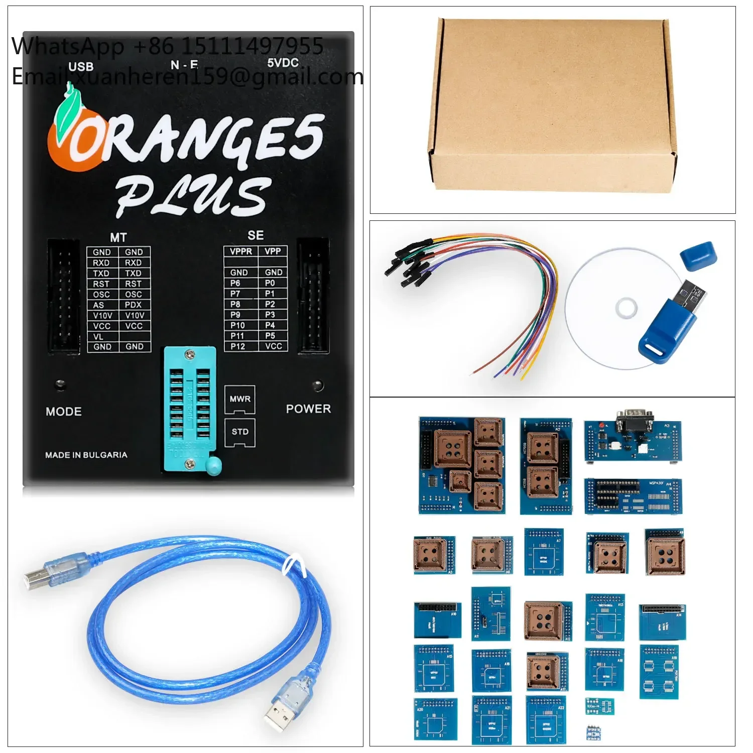 Orange5 Plus V1.35 Orange 5 ECU Programmer With Full Adapter Enhanced Functions with USB Dongle
