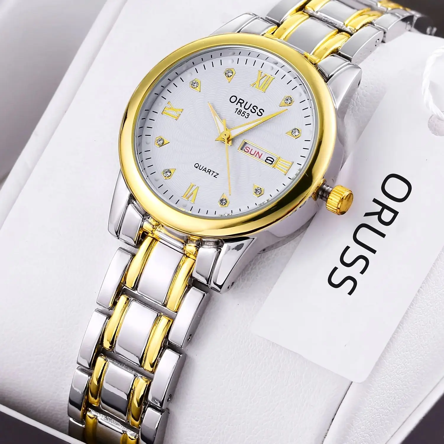 Simple and stylish women's watch Elegant trend Refined double calendar elegant and gorgeous student adult women's watch