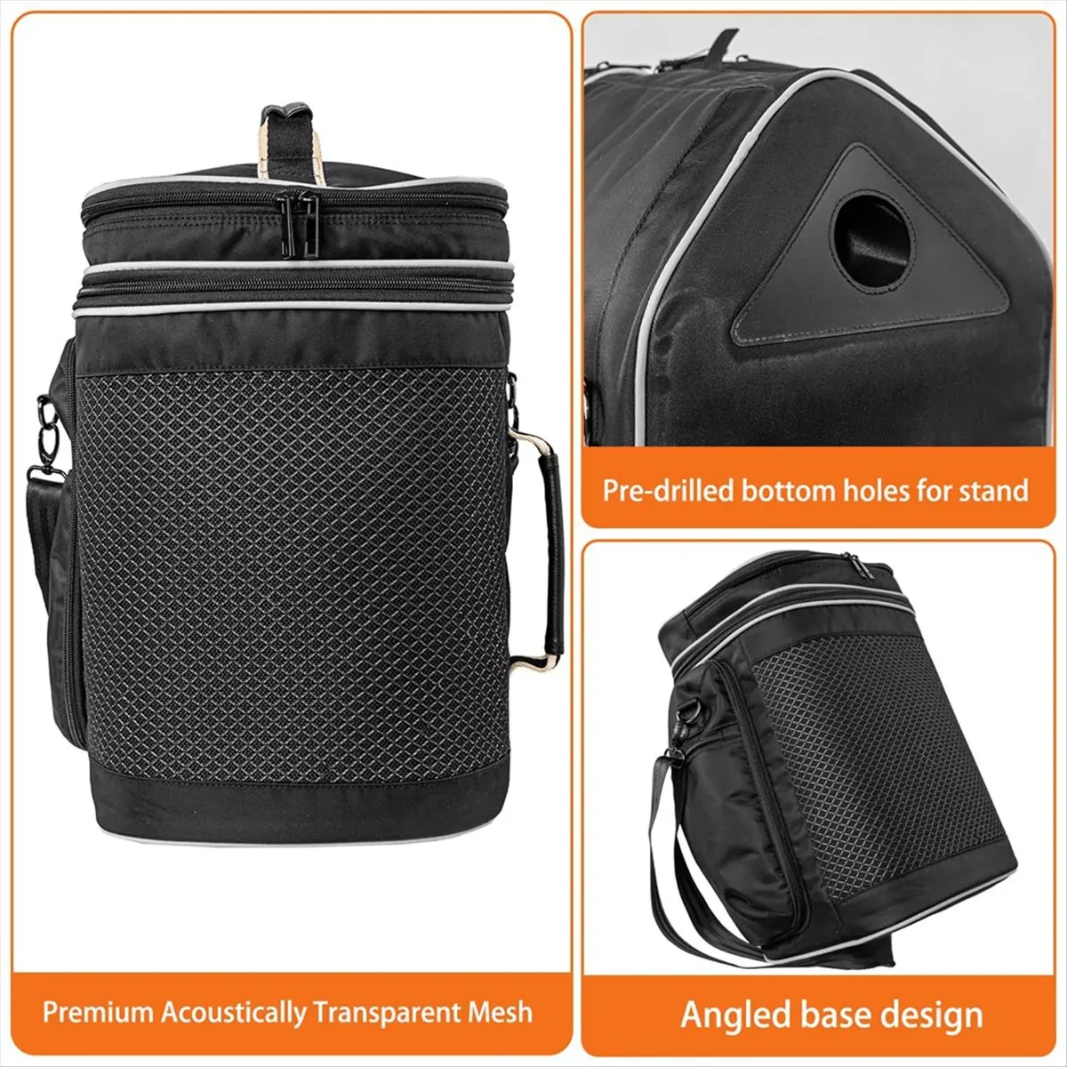 【DT56】Travel Carrying Case for Portable Bluetooth Speaker, Bluetooth Speaker Bag with Shoulder Straps