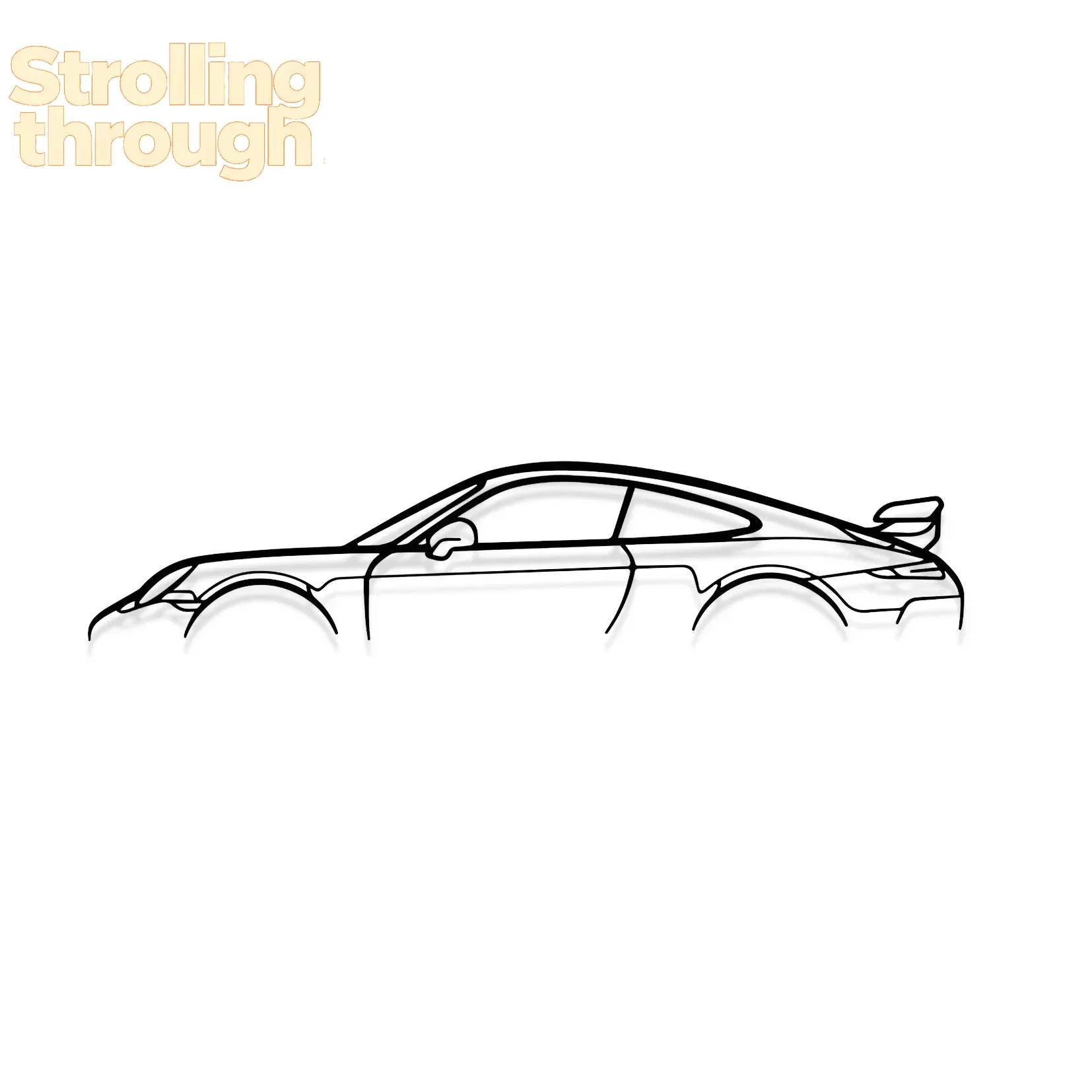 

Настенное украшение для гаража, 40 см, новый дизайн, декор для дома, металлический черный силуэт спортивного автомобиля