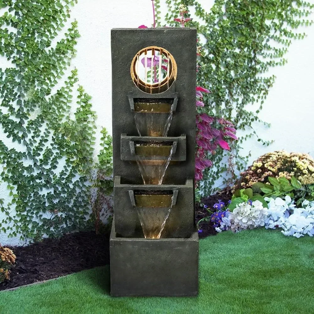 

Dai Outdoor Waterfall Fountain - Tall indoor leisure floor fountain room, 4-story outdoor fountain and indoor waterfall