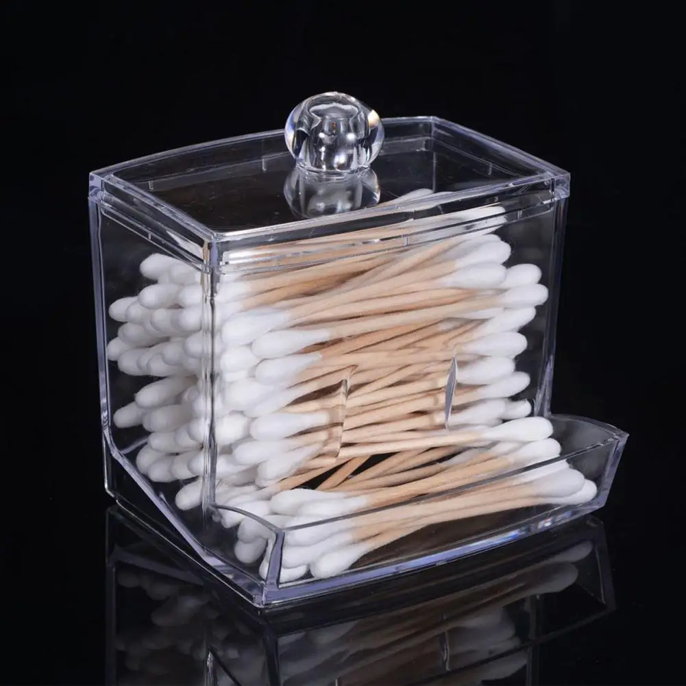 Cotton Pad Organizer Storage Box Swabs Container Water-proof Multi-function Acrylic Space-saving Cotton for Home