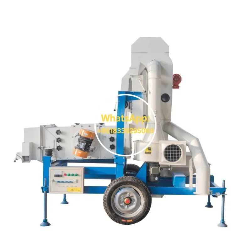 High Capacity Maize Grading Machine Seed Cleaner Vibrating Screen Separator For Black Pepper Grain Processing