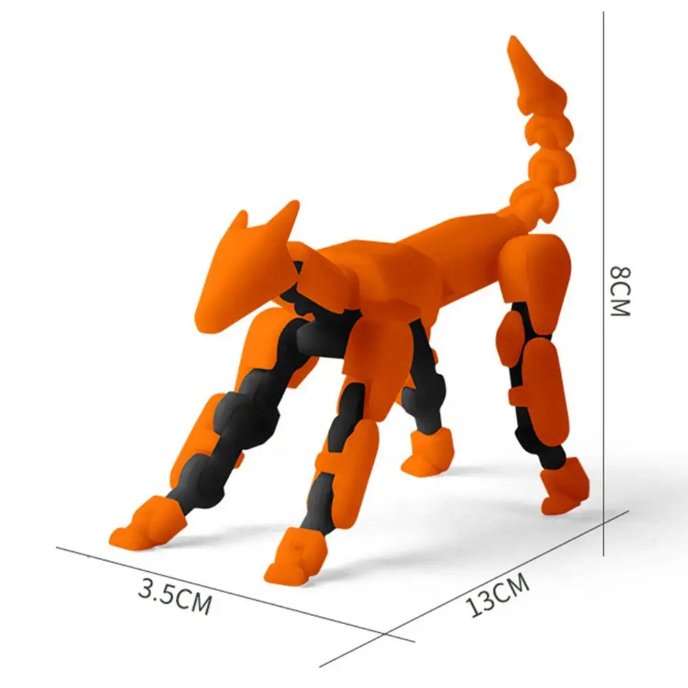 3D Printed Hound Action Figure Multi-jointed Movable Robot Dog Model Articulated Animal Figurine Desktop Decoration Gift