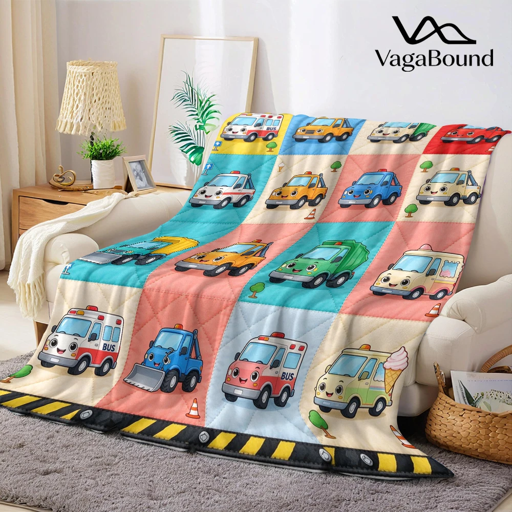 Ambulance Tow Garbage Flannel Blanket Perfect for Sofa Office Bed Travel Sleep Read Relax Camping Four Season Use