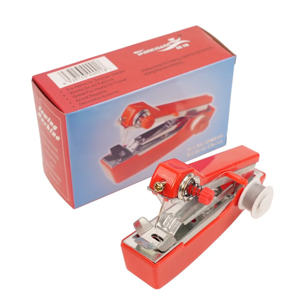New Portable Manual Sewing Machine Simple Operation Stitch Handy Sewing Fabric Tool Mini Hand-Held DIY Apparel Tool Embroidery