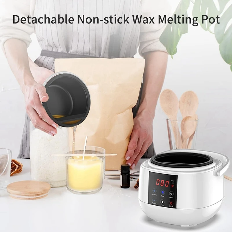 Candle Making Wax Melting Pot Wax Melter For Candle Making White For Adults Beginner, Soy Wax UK Plug