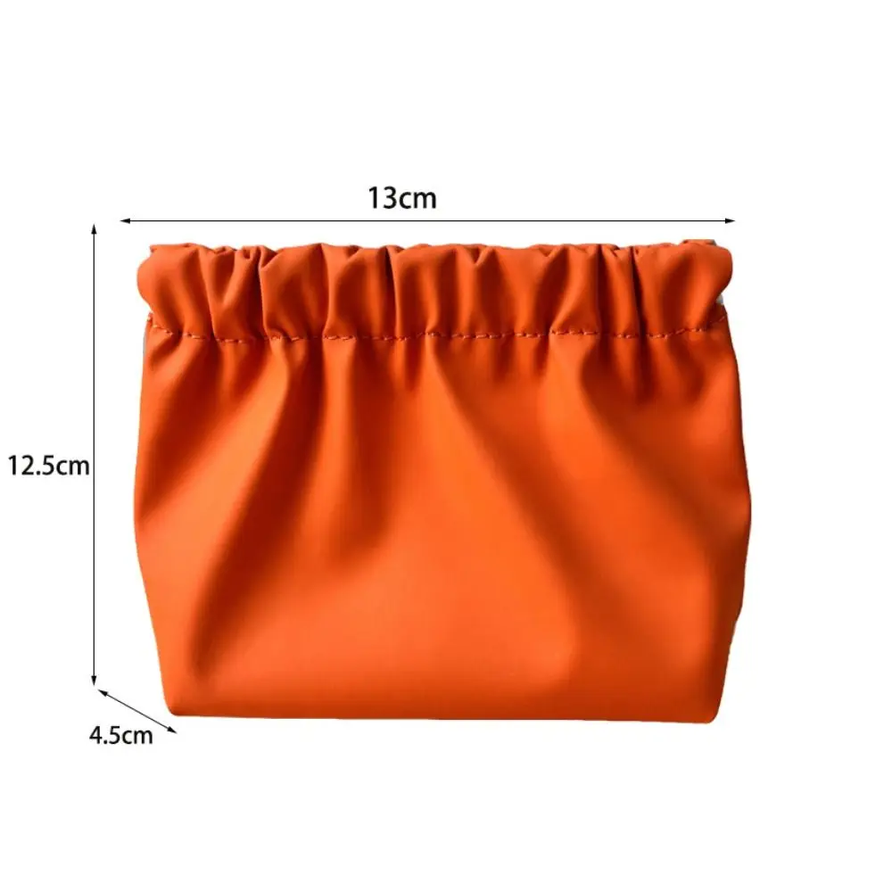 

Korean Style Leaf Spring Bag Solid Color Self-closing Small Item Bags Storage Bag Lipstick Cosmetic Bag Women