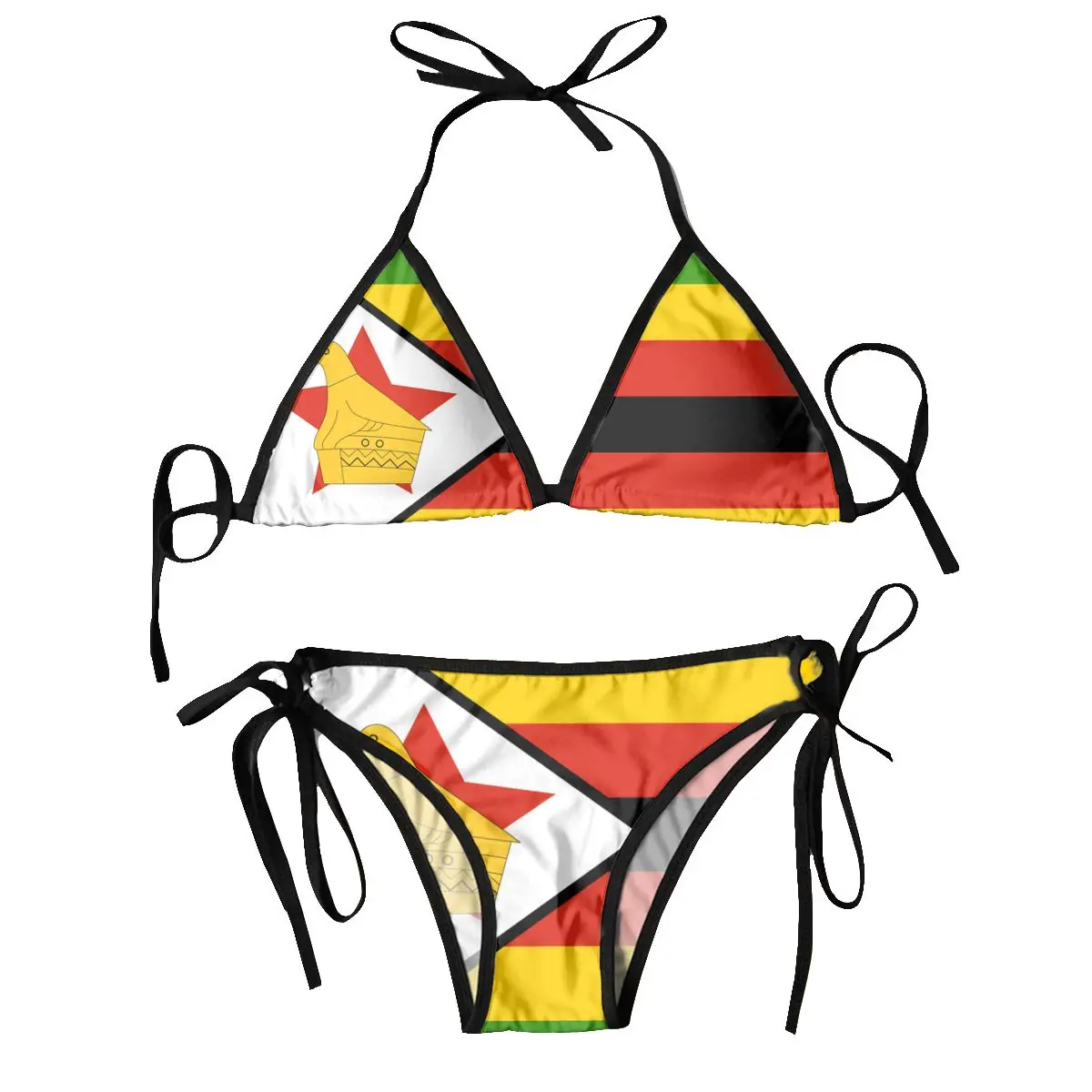 

Sexy Bikini 2022 Women Swimsuit Zimbabwe Flag Bikini Set Swimwear Bathing Suit