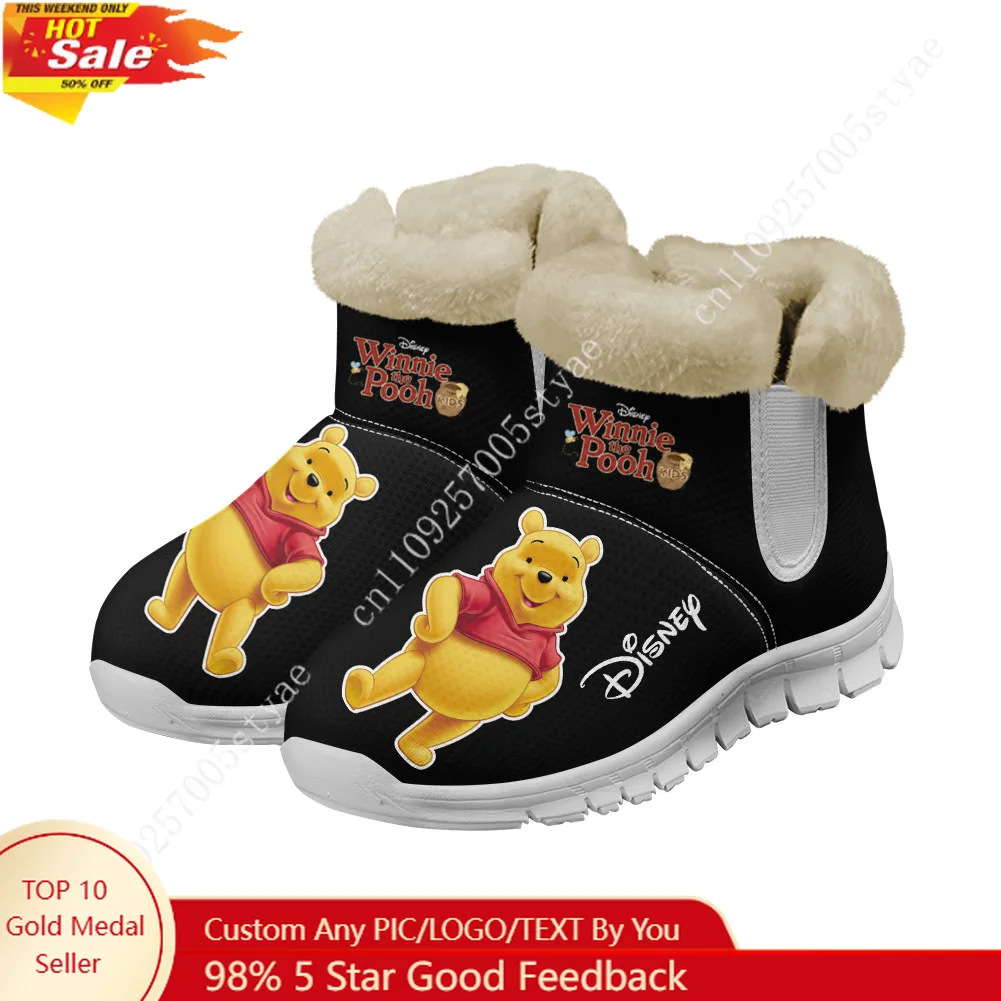 

Зимние ботинки Disney Winnie the Pooh, мужские и женские теплые ботинки, легкие повседневные ботинки, обувь для занятий спортом на открытом воздухе