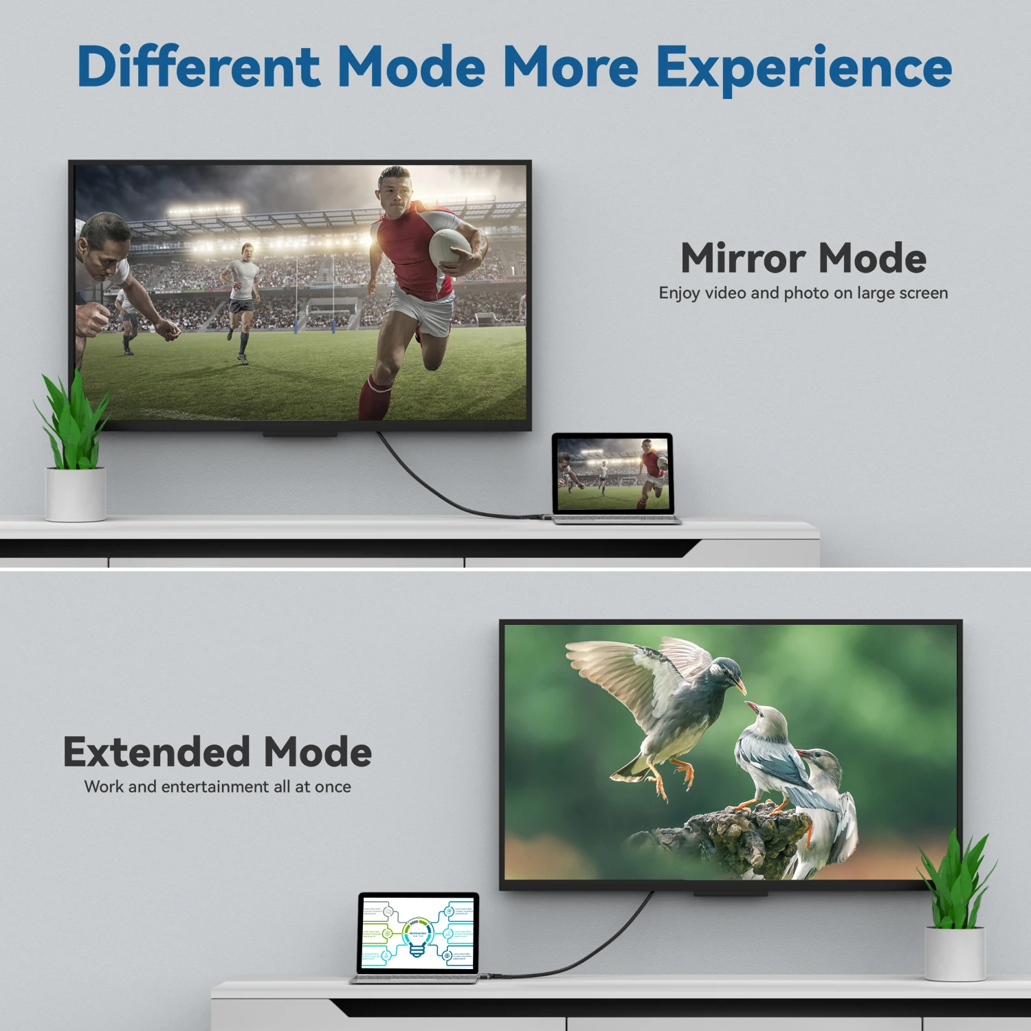 4K@60Hz DisplayPort-zu-HDMI-Kabel Unidirektionaler DP1.2-zu-HDMI2.0-Display-Port Computer-zu-HDMI-Bildschirmkonverter für Monitor – Detail 6