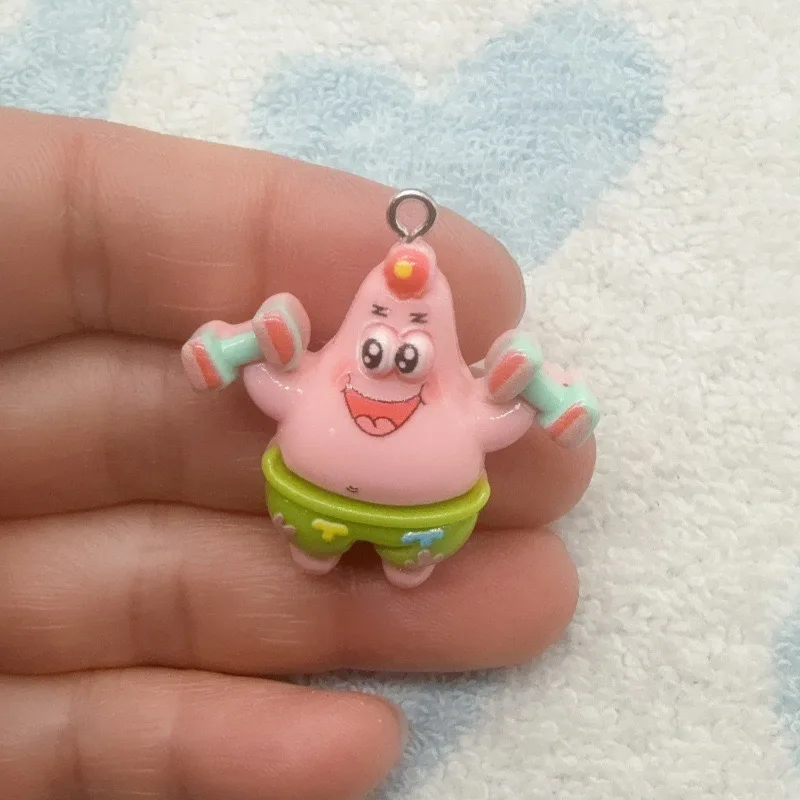 10pcs cartoon resin pendant, DIY jewelry making earrings, keychain accessories view 5