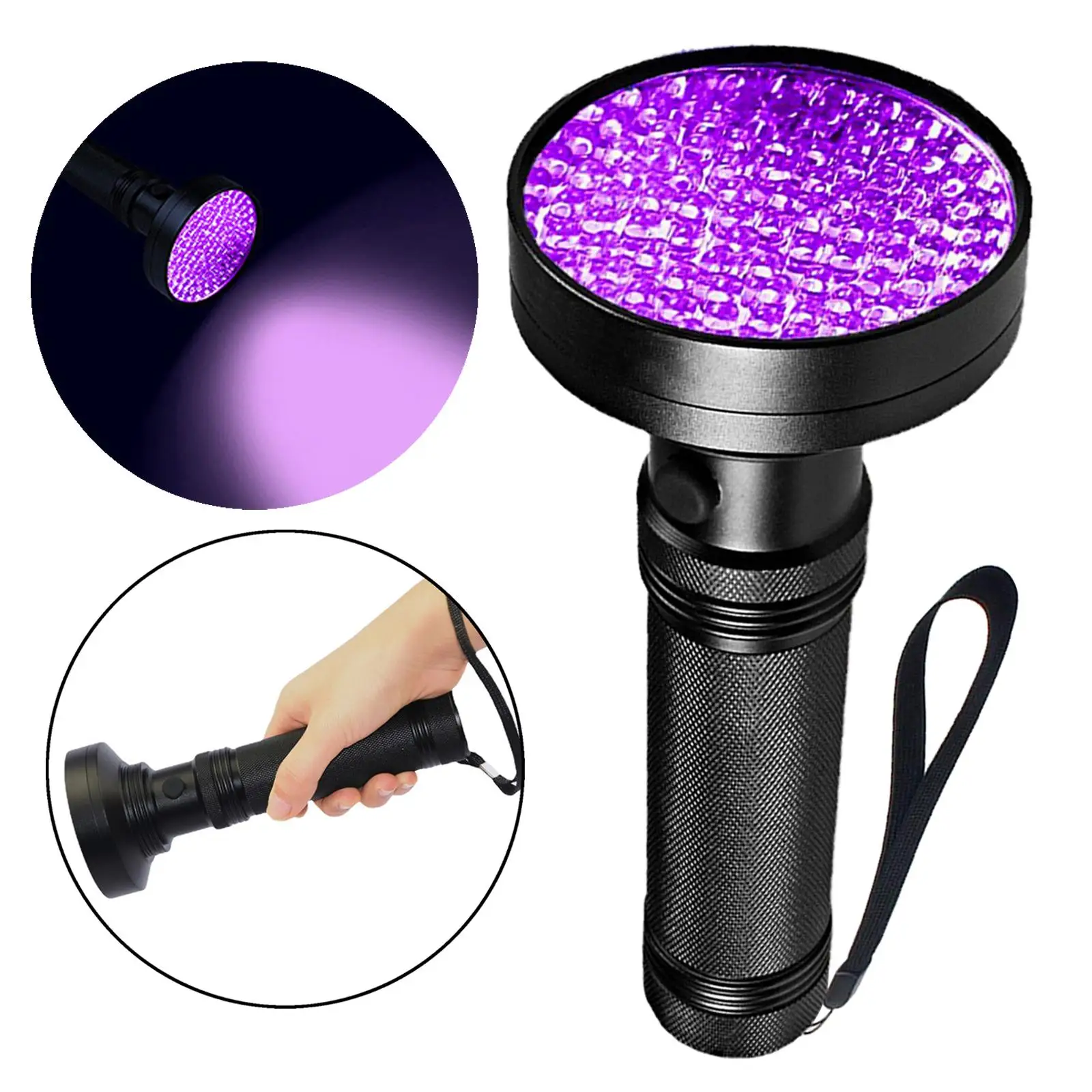 Handheld LED Flashlight Black Light Detector Inspection Ultraviolet Torch for Pet Cat Urine Bed Bug Carpets Stains Bathroom image 2