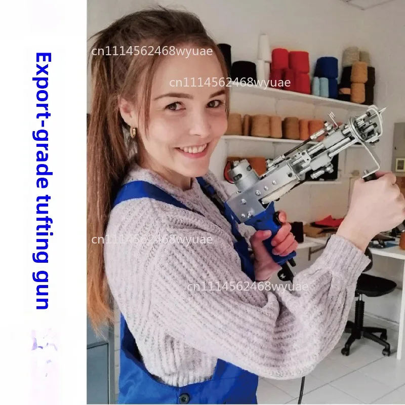 2 in 1 Pink Tufting Gun Kits Cut Pile Tufting Handheld Knitting Rug Gun with Tufting Yarn Trimmer Cloth Carving Machine Tools