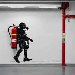 Scuba Diver Wall Sticker Creative Design Down Diving Happy Diver Art Office Home Decoration Mural Decor Q062