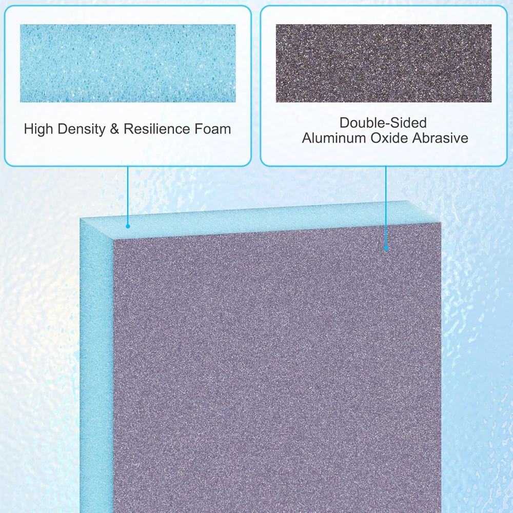6 قطع من إسفنجة الصنفرة المصنوعة من الفوم الناعم، كتل الصنفرة الرطبة والجافة القابلة لإعادة الاستخدام للأثاث المعدني والخشب والحوائط الجافة 60-320 #6