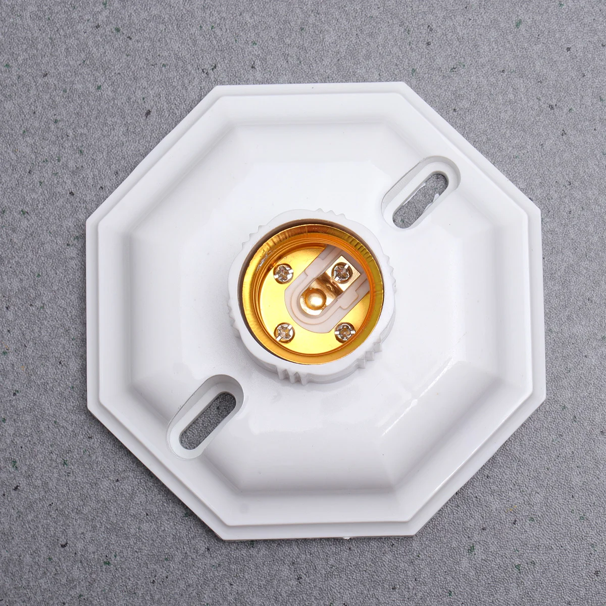 

4pcs E27 Screw Lamp Holder Octagon -resistant Durable for Home (White) Light Base E27 Light Base