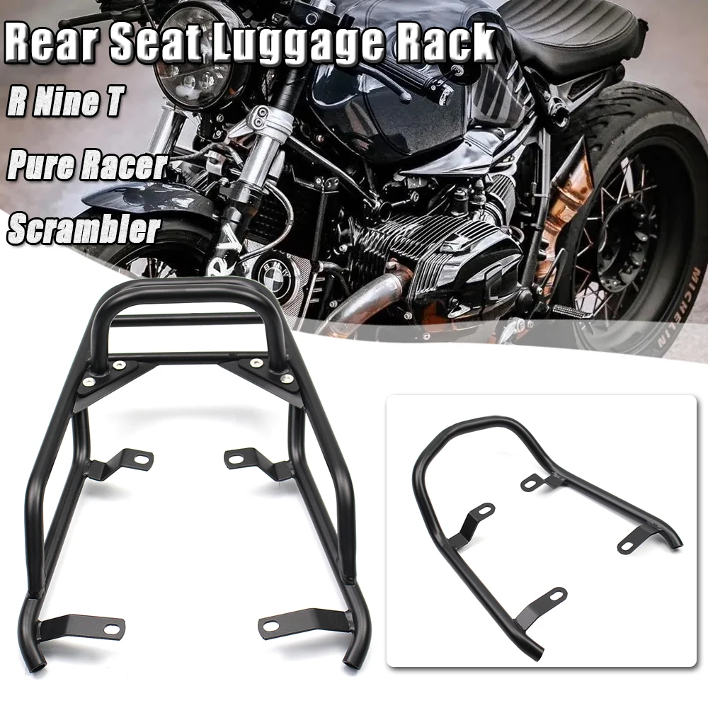 R NINE T Rear Seat Luggage Carrier Rack with Handle Grip For BMW R NINET R9T R 9 T 9T Pure Racer Scrambler 2014-2020 Motorcycle