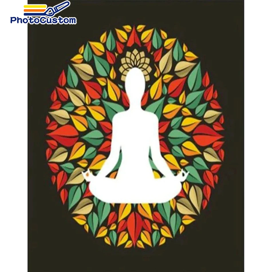 

PhotoCustom Frameless Picture Diy Painting By Numbers Figure Painting Kit Wall Art Picture By Number Calligraphy & Painting Gift