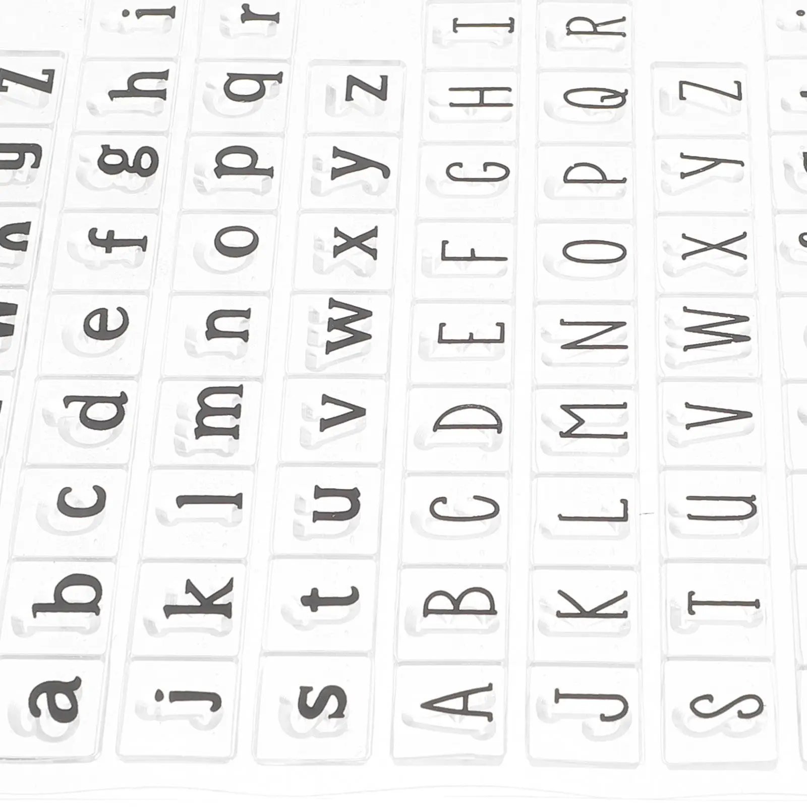 4Pcs Transparent Silicone Craft Stamps Clear Alphabet Stamps for Journaling Card Making Office DIY Scrapbooking Photo Album - view 2