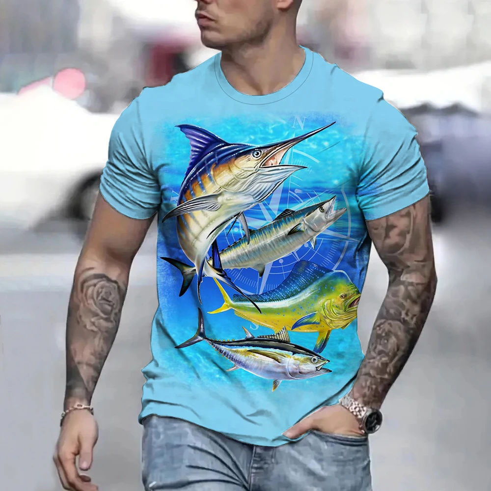 2024 Fishing Shirt Casual Loose Men Short Sleeve T Shirts UV Protection Tops Wear Summer Fishing Apparel Camiseta De Pesca Tops