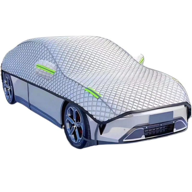 Extra Large Half Car Cover All Seasons Universal Aluminum Foil Sun Protection Full Window Heat Insulation Car Sun Shield For SUV