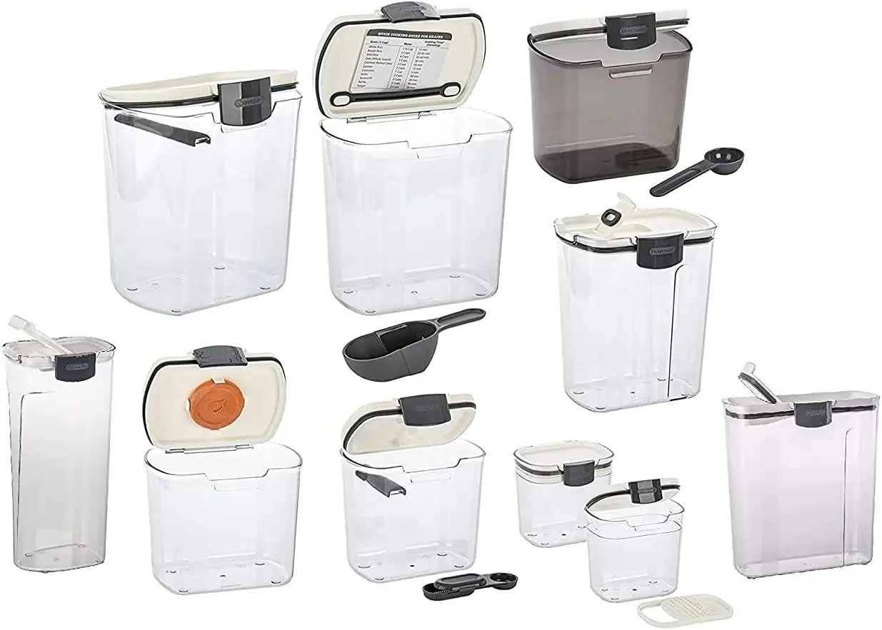 Baker's Airtight Kitchen Storage Canister Container Set for Flour, Sugar & More, Keeps Ingredients Fresh, with Accessories