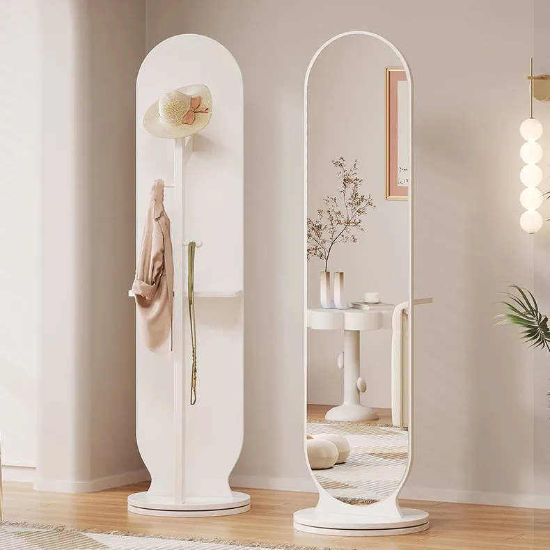 

Rotating full-length mirror full-body floor household bedroom hanger mirror integrated fitting vertical movable