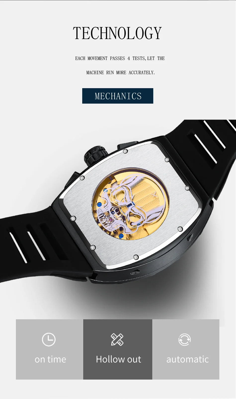 G02 nuovo orologio meccanico scheletro da uomo di marca di lusso in acciaio inossidabile Tourbillon orologi automatici orologio subacqueo di alta qualità Dropship