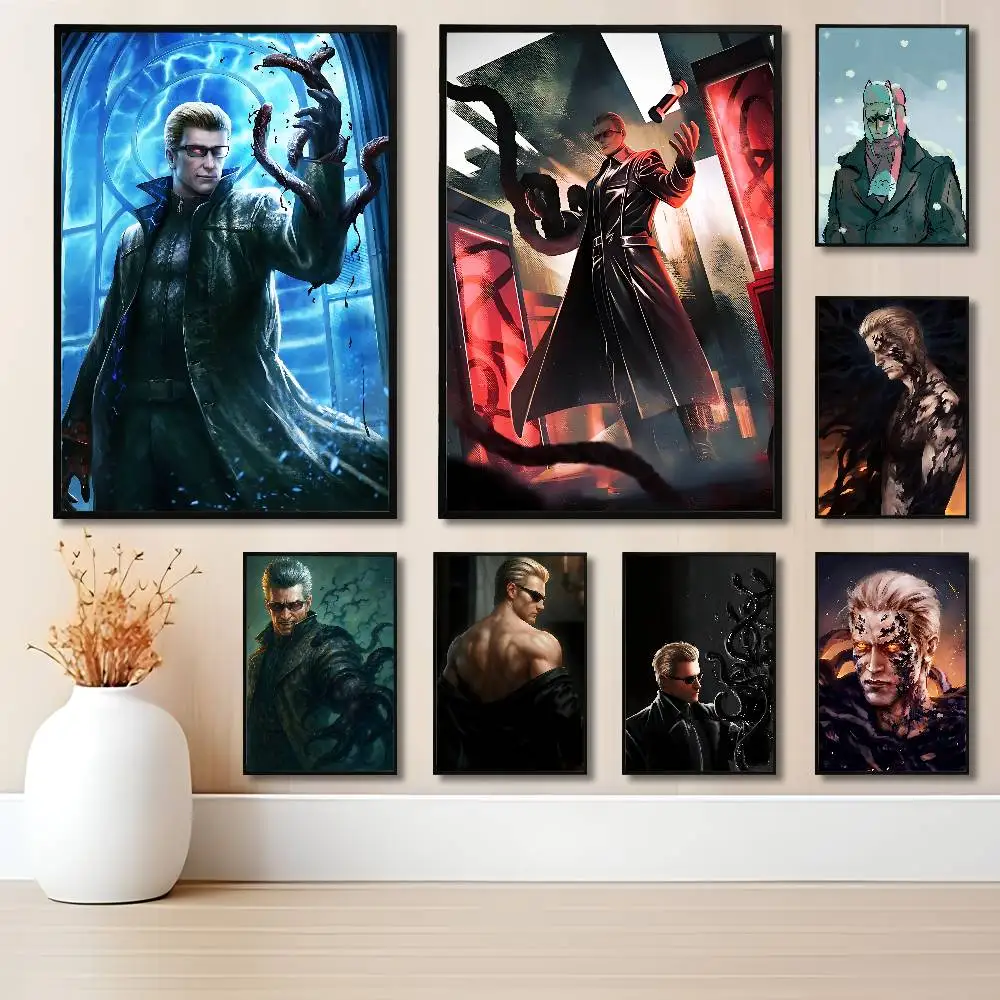 

Cool A-Albert W-Wesker Poster Waterproof HD Wall Art Decal Self-Adhesive Aesthetic Decor For Home Living