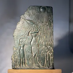 Replica of ancient Egyptian statue Aten Akhenaten sculpture relief art teaching aids home desktop decoration ornaments